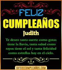 Frases de Cumpleaños Judith